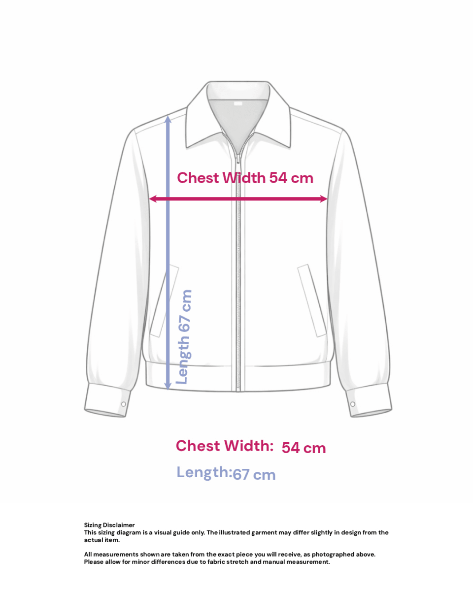 Cotton Summer Jacket in Plum- Size: M — measurements