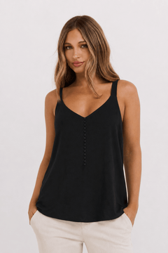 Delicate Button Front Top in Viscose- Size: S/M