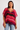 Embellished Poncho in Pink-burst- Size: L