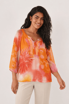 Embellished Tie-dye Blouse - Size: XL