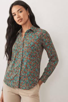 Flower Clusters Shirt in 100% Cotton- Size: M/L