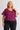 Magenta Rosette Pattern Blouse- Size: XXL