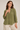 Olive Green Textured Blouse - Size: L