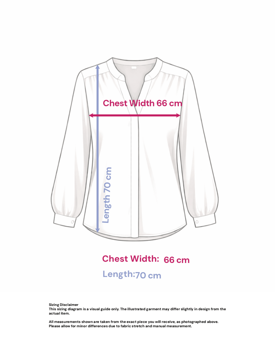 Pin-striped Cotton Blend Shirt- Size: XXXL — measurements