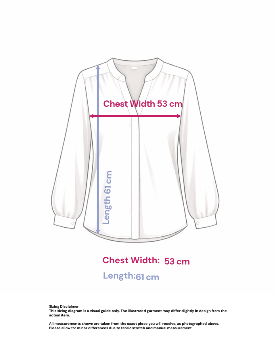 ♦︎ Pink Gold Paisley Blouse - Size: M — measurements