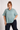 Polka Dot Crinkled Blouse in Aqua- Size: XXL