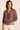 Sheer Bow-neck Blouse in Moka Brown - Size:M/L