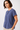 Short Sleeve Blouse in Muted Blue- Size: XL
