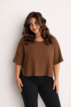 Textured Boxy Top - Size: XXL