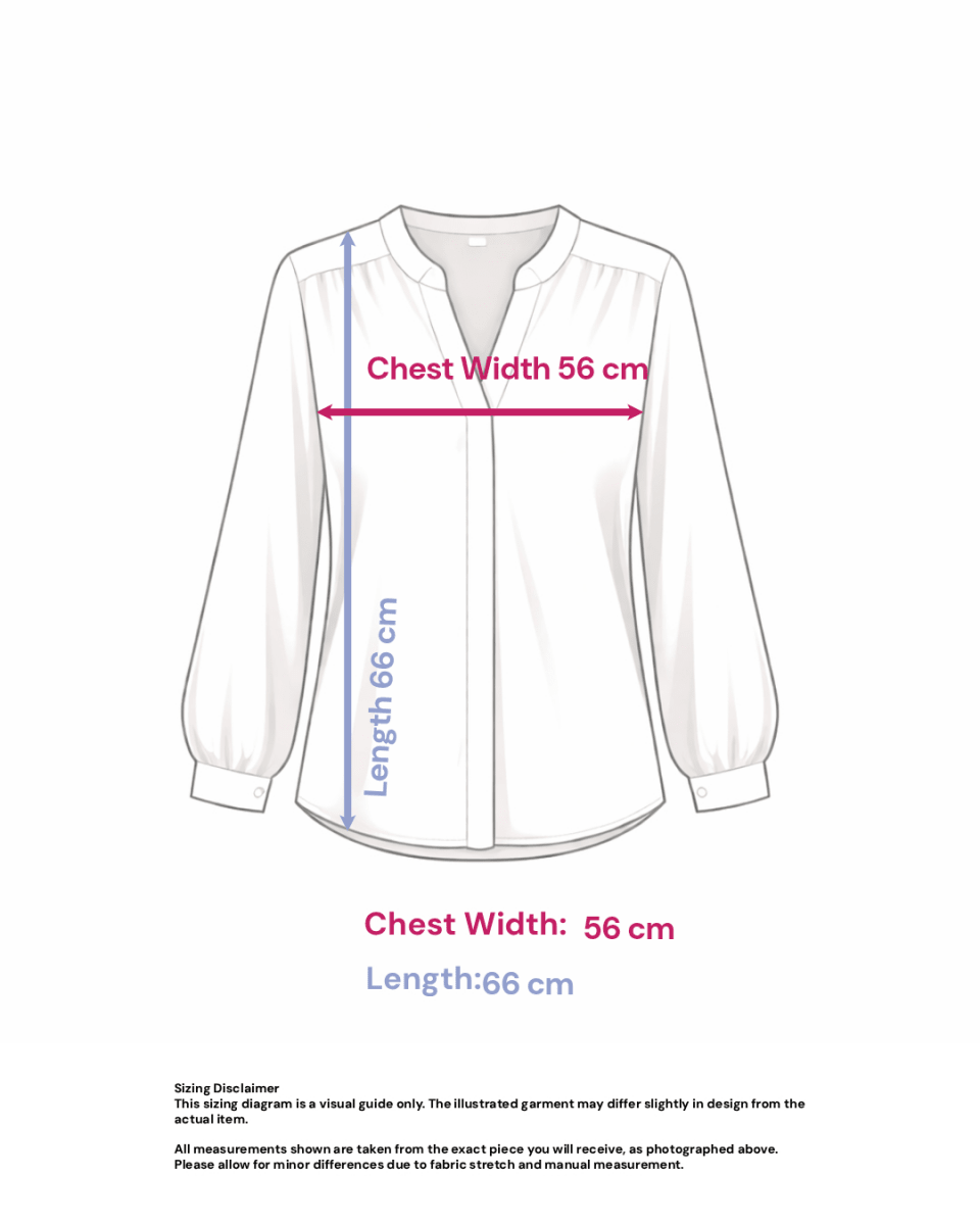 Textured Dot Blouse in Tan- Size: L — measurements