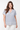 White & Blue Embroidered Nightwear- Size: XXL