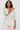 White Cotton Blouse with Teal Print - Size: L