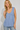 Zip Front Sleeveless Blouse in Powder Blue- Size: M