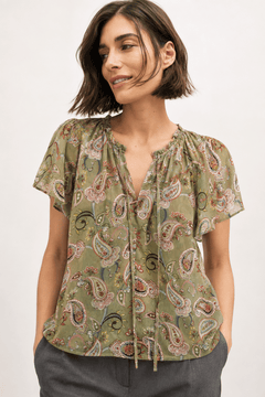 Paisley Chiffon Blouse - Size: M/L