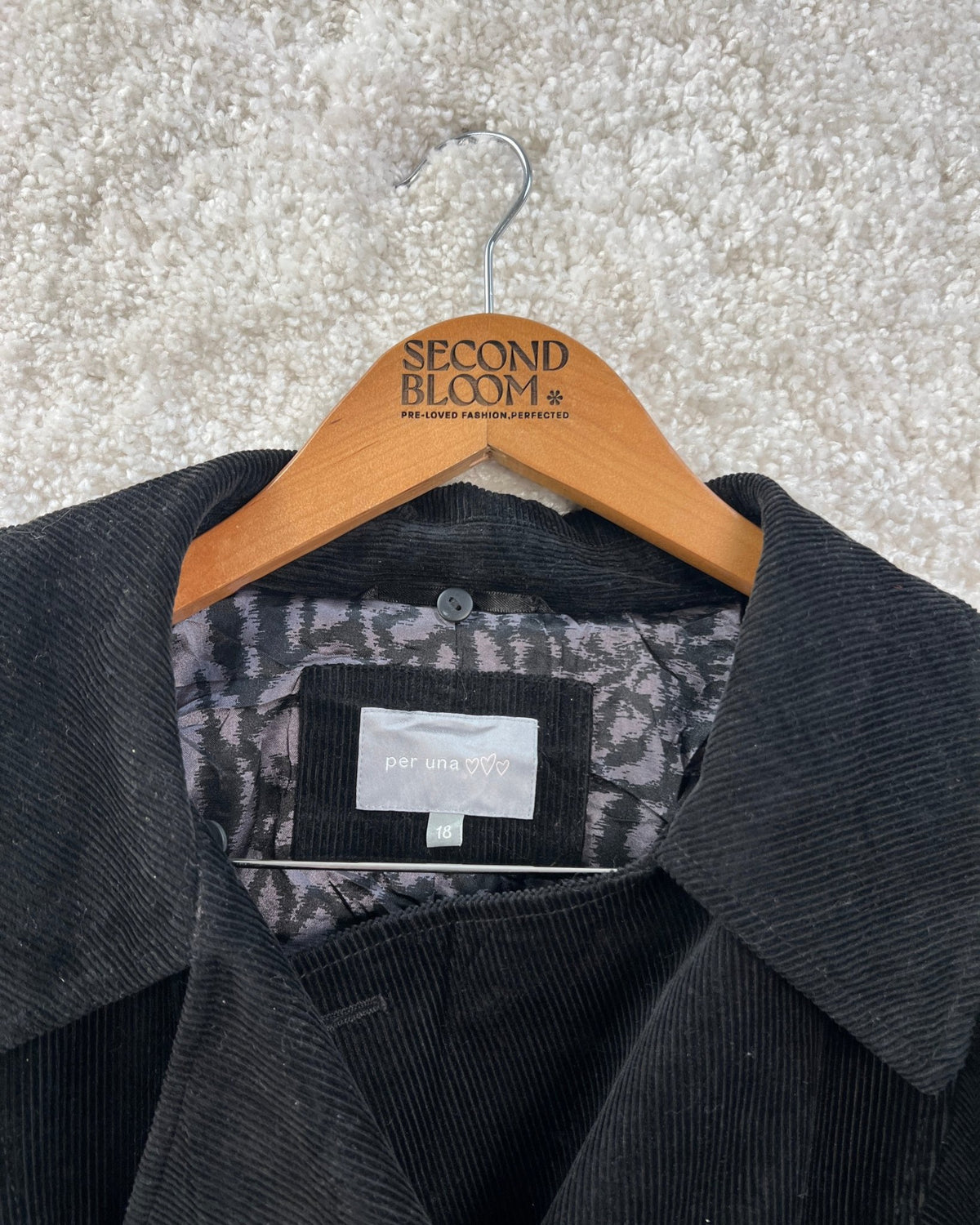 Double-Breasted Corduroy Jacket - Size: XL — measurements