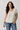Lace Overlay Top in Off-white- Size: XL