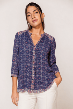 Lavender Blossom Blouse in Viscose- Size: M/L