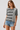 Viscose Blend Striped Top in Asymmetrical Pattern - Size: L
