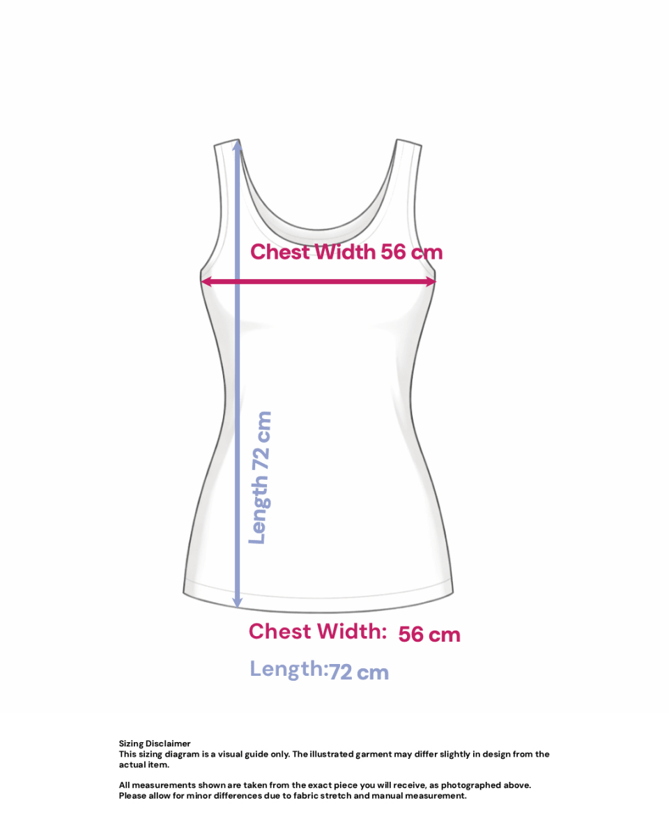 Abstract print camisole in Rust- Size:M/L — measurements