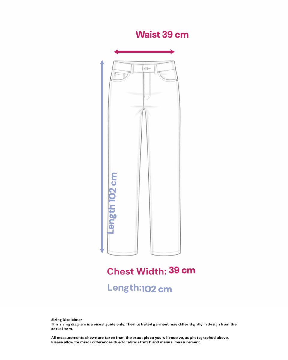 Comfortable Elasticated Pants in Viscose- Size: S/M — measurements