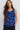 Floral Top in Royal Blue- Size: M/L