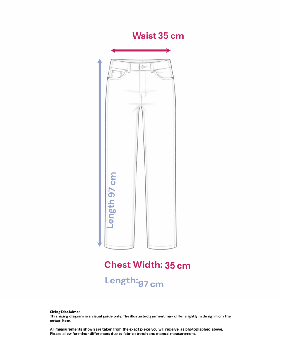 Pinstriped Trousers in Tan- Size: M — measurements