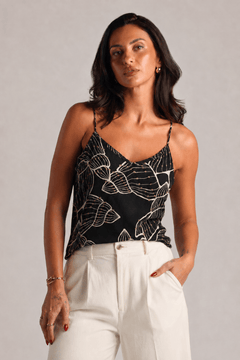 Seashell Print camisole in Viscose- Size: M