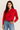 Bright Solid Red Shirt in Relaxed Fit- Size: L