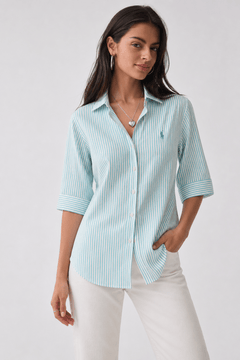 ♦︎ Aqua Cotton Shirt - Size: S/M