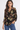 Dark Floral Blouse in Long Silhouette- Size: L