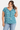 Teal Tassel Blouse in Viscose- Size: XL/XXL