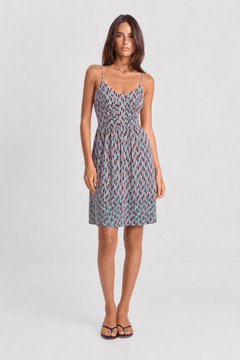 ♦︎ Geometric Print Viscose Dress - Size: XS