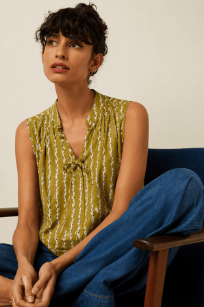 Organic Cotton Seaweed String Top - Size: M