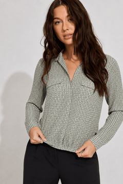 Elasticated Hem Blouse in Cotton Viscose - Size: S