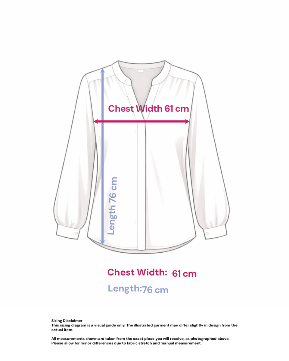 Long Blouse/Tunic in Neutral Colors - Size: L — measurements