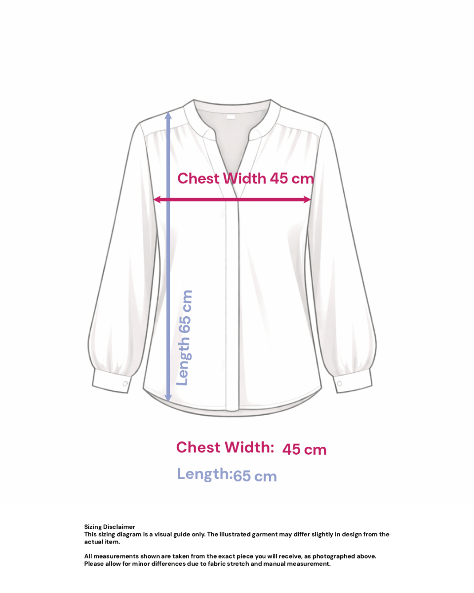 Striped Shirt with Open Back - Size: XS — measurements