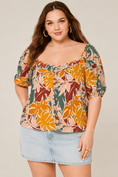 Viscose Blouse in Eye-catching Colors- Size: XL