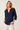 Mandarin Collar Blouse with 3/4 Sleeves- Size: S