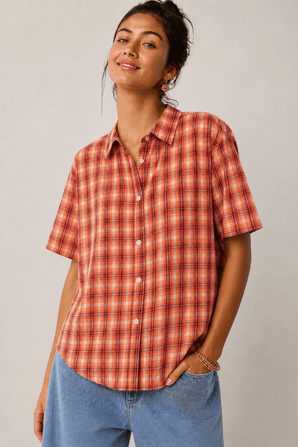 Orange Palette Cotton Shirt from Uniqlo- Size: XXL