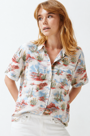 Vintage Wrangler Dessert Shirt- Size: S