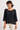 Basic Black Blouse with 3/4 Sleeves- Size: XS