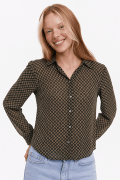Geometric patterned flowy Shirt - Size: S