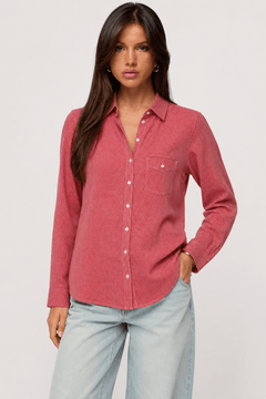 Bright Red Gingham Shirt- Size: S