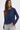 Pearl-Decorated Blouse with Draped Crossover Front- Size: M