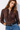 Ruffle-Front Stripped Shirt in Cotton- Size: S