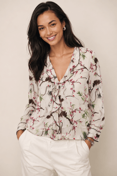 ♦︎ Ruffled Viscose Blouse - Size: M