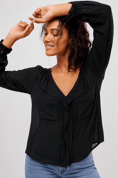 Super Soft Blouse in Relaxed Fit-Size: S