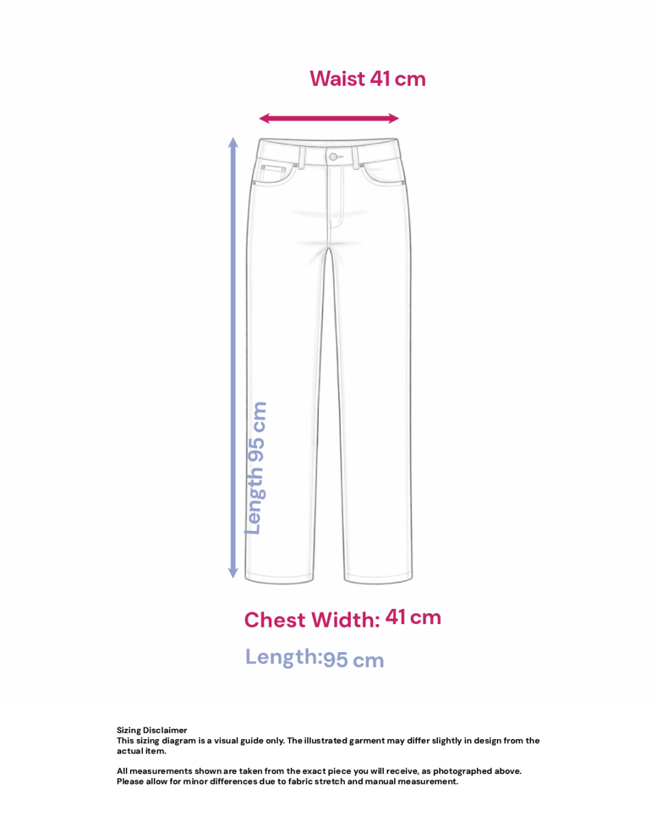 Tropical Floral Trousers in Cotton - Size: S — measurements