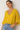V-Neck Blouse in Bright Yellow- Size: S